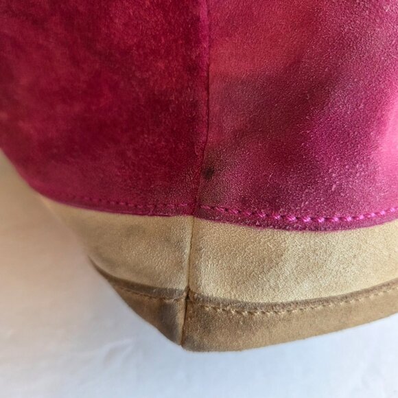 VGUC Coach Ltd Edition Large Wave Multi Color Suede Gallery Tote #1434 - Picture 8 of 16